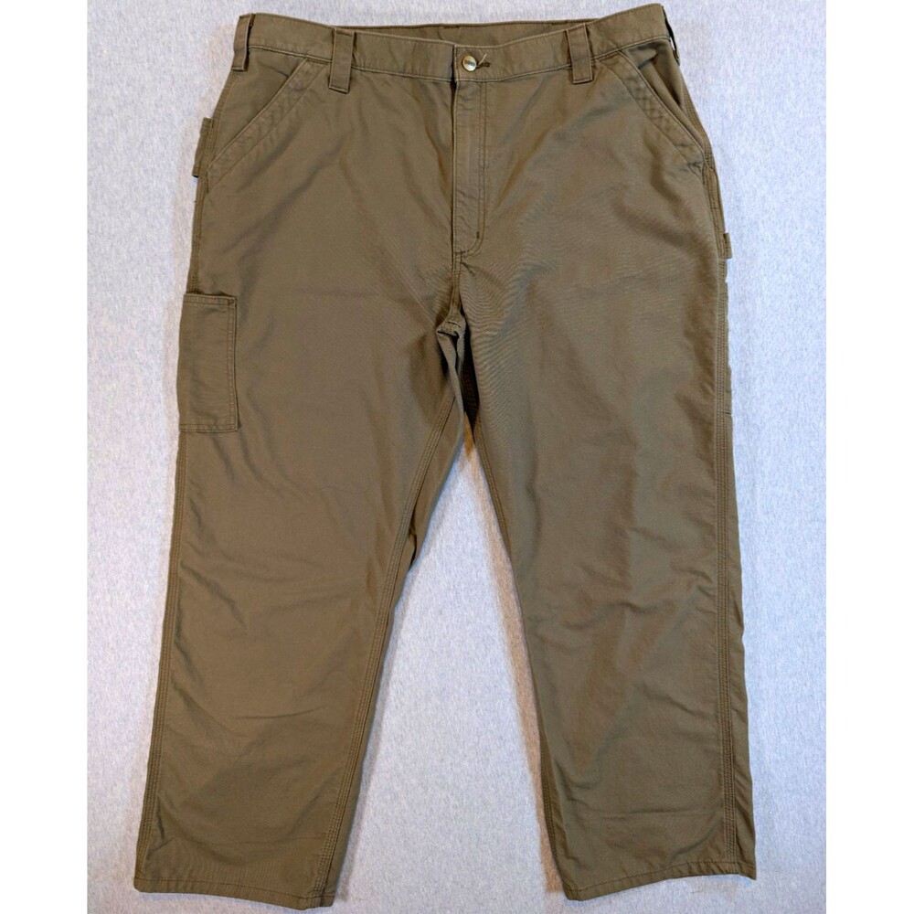 Carhartt Original Dungaree Fit Men's Cotton Canvas Work Pants Brown 42x30